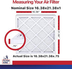 Filter King 16.38x21.38x1 Air Filter | 4-PACK | MERV 11 HVAC Pleated A/C Furnace Filters | MADE IN USA | Actual Size: 16.38 x 21.38 x .75"