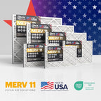 BNX TruFilter 16x16x1 Air Filter MERV 11 (6-Pack) - MADE IN USA - Allergen Defense Electrostatic Pleated Air Conditioner HVAC AC Furnace Filters for Allergies, Dust, Pet, Smoke, Allergy MPR 1200 FPR 7
