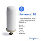 Culligan MaxClear 2.25 Gallon Gravity Water Filter System, Brushed Stainless-Steel Countertop Water Filter NSF/ANSI Certified to Reduce Microplastics, Lead & Total PFAS, with 1 Ceramic Filter