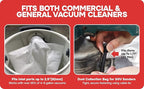 Dust Collection Bag – Small, 10 Pack, Adjustable Fit Dust Bag, with 3-Layer Filter System, Captures dust for Sanders, Miter Saw dust collector & Table Saw Accessories, Fits Ports Up to 42 mm