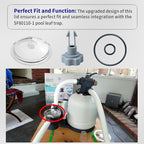 XJJ 28645EG Pool Leaf Trap Cover Lid 5 inch have O-Ring, Valve, Fit for Intex 12 Inch Sand Filter Pumps, NOT Fits Intex 14 & 16 Inch Sand Filter Pumps