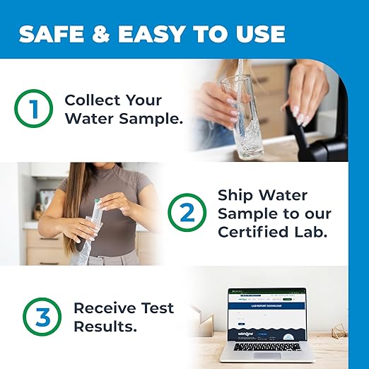 Safe Home® Heavy Metals Test Kit – Test 10 Metals in Water Based Liquids at Our EPA Certified Lab – Water, Beer, Wine, Juice, Coffee, & More