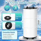 1 Pack 27002-0300S Pool Filter Replacement, Compatible with Sta-Rite 27002-0300S System 2 Modular Media PLM300 Pool and Spa D.E. Filter,300 ft² Filtration Area,2 Air Release Assemblies
