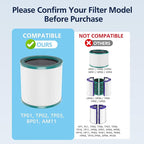 TP01 HEPA Filter Replacement Compatible with Dyson Tower Purifier Pure Cool Link TP01, TP02, TP03, AM11, BP01 Models, Replace Part 968126-03 (1 Pack)