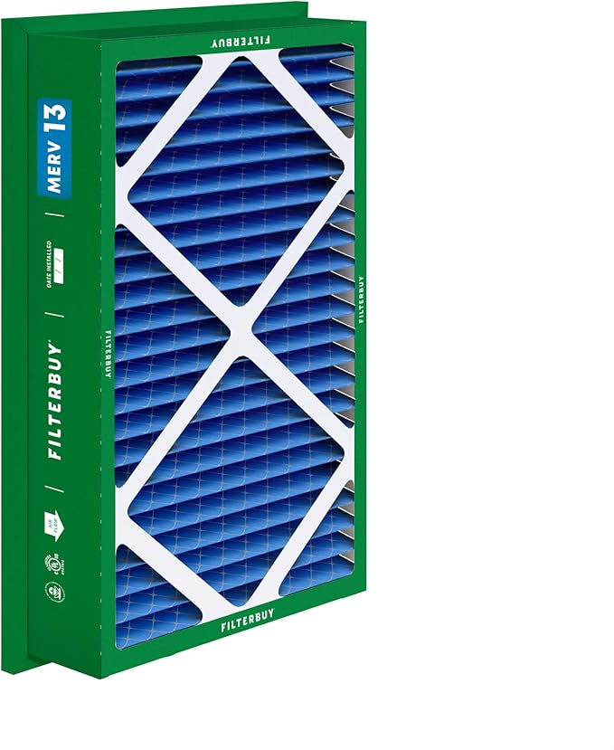 Filterbuy 20x30x5 Air Filter MERV 13 Optimal Smoke & Allergy Defense (3-Pack), Electrostatic Pleated HVAC AC Furnace Filters Replacement for Honeywell Return Grille (Actual Size: 18.38 x 28.63 x 3.69)