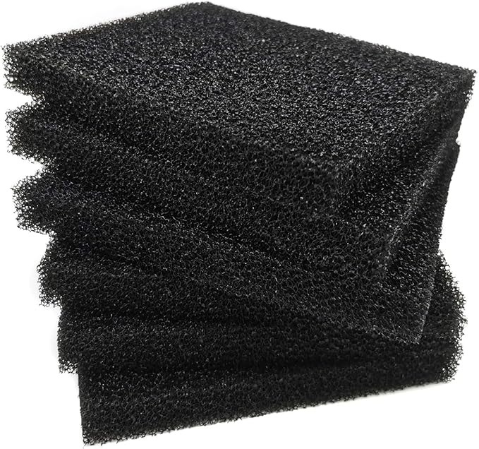 Aquarium Bio Fitler Media Sponge, 6.28 x 5.5 x 0.78 inch Foam Filter Pad Compatible to ML350 (6)