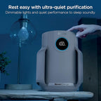 Shark Air Purifier for Home, NeverChange Compact Pro, for Bedroom, Nursery, Home Office, Dorm, HEPA-Exceeding Filter, Captures Pollutants, Pet Dander, Dust, Odor, Smoke, and More, HP071BRN, Winter Fog