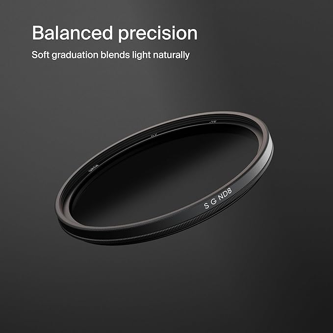 Urth 37mm Soft Graduated ND8 Lens Filter (Plus+) — 3-Stop, Ultra-Slim 20-Layer Nano-Coated Soft Grad Neutral Density Camera Lens Exposure Balance Filter