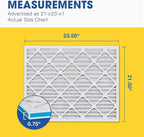 Aerostar 21.5x23.5x1 Air Filter MERV 13 (For Allergies, Dust, Lint, Mold, Pet Dander, Smoke, Smog & Bacteria) - Electrostatic MPR 1500-1900 & FPR 10 - Pleated HVAC AC Furnace Air Filters - Pack of 6
