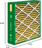 Filterbuy 20x25.25x3.5 Air Filter MERV 11 Superior Pet & Allergy Defense (2-Pack), Pleated HVAC AC Furnace Filters for AprilAire Space-Gard 102 & 2120 (Actual Size: 19.94 x 25.38 x 3.75)