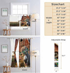 Farm Donkeys Living Room Curtains 84 Inch Length, Window Curtains Tab Top, Farmhouse Barn Funny Animals Butterfly Light Filtering Window Treatments Drapes 52"x84" 2 Panel