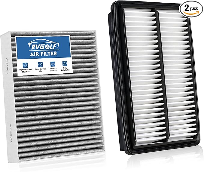 Engine+Cabin Air Filters Fit for 2018-2023 Hyundai Kona 1.6L 2.0L, 2020-2025 2026 Kia Soul 1.6L Engine Air Filter Replacement Automotive Accessories 97133-D1000 28113-F2000