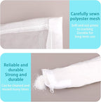 BOXOB 10pcs Aquarium Filter Media Bags, 100 Micron Extra Fine Media Filter Small Mesh Bags Purigen Sock for Fish Tank with Plastic Zipper for Activated Carbon Resin (7.9x3 Inch)