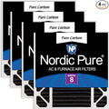 Nordic Pure 20x20x5 (Actual Size: 19 5/8 x 19 7/8 x 4 3/8) Honeywell/Lennox Replacement Odor Reduction Merv 8 Filter 4 PK