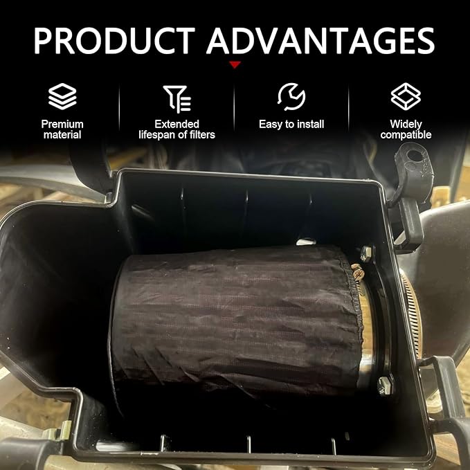 Car Cold Air Intake Filter Dustproof Cover, Universal Cone Protective Cover for High Air Intake Filters (Small)