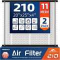 2 Pack 210 Replacement Air Filter, MERV 11,Actual Size: 20.47"x25.6"x3.94", Nominal Size: 20''x25''x4'', HVAC Furnace Filter, Compatible with AprilAire Models 1210, 1620, 2210, 2216, 3210, 4200