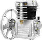 Air Compressor Pump Head, 2HP Air Compressor Pump-Head, 1500W Portable 52.83Gal/Min 10.24in Pulley Outer Diameter Aluminum Painting Twin Cylinder W/oil drain plug, Air Filter Muffler