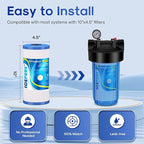 ICEPURE 5 Micron 10" x 4.5" Whole House Water Filter, Replacement for 3M Aqua-Pure AP810, AP801, AP811, Whirlpool WHKF-GD25BB, GE FXHTC, GXWH40L, GXWH35F, GNWH38S, 3PACK