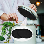 6Pcs 6.5 Inch Charcoal Filters for Kitchen Compost Bin, Replacement Activated Carbon Filters for Countertop Compost Pail Home Bucket Refill Sets, Round