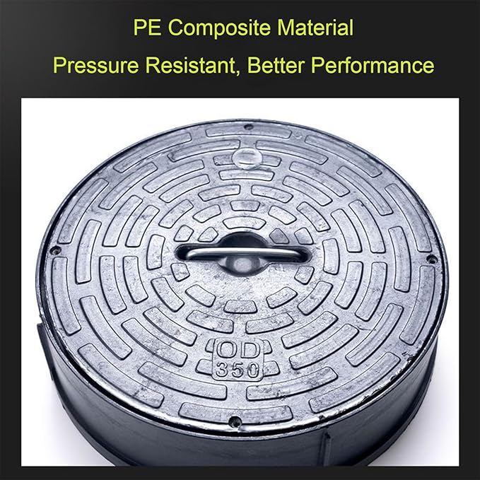 Septic Tank Lids, Manhole Cover with Handle, Sturdy and Pressure-Resistant, Suitable for Green Belts, Residential Areas and Construction Sites(70 cm/27.5 in)