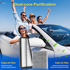 Cabin & Engine Air Filter Kit for 2005-2015 Tacoma 4.0L(Gas)