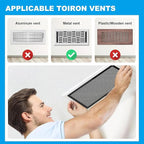 4 PCS Magnetic Vent Covers - 4.7"x12" Magnetic Air Vent Screen - for Floor/Wall/Ceiling Registers - Easy Install, Secure Fit - Durable(Fits Registers 5" to 6" W x 12" to13" L)