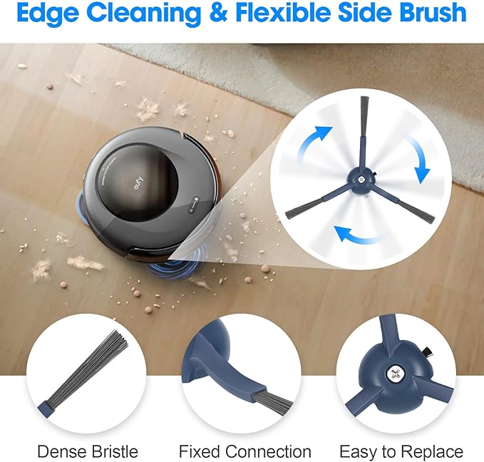 25PCS C20 Replacement Parts for eufy Omni C20 Vacuum Cleaner Includes Main Brush, Mop Pads, HEPA Filters, Dust Bags, Side Brushes High-Performance Compatible with eufy Robot Vacuum Cleaner