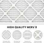 4pack 8x8x1 Air Filter MERV 8, HVAC/Furnace AC Filter Replacement, Dust Defense–Comparable with MPR 600 & FPR 5 (Actual 7.75x7.75x0.75)