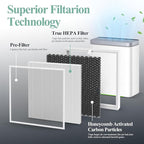 2-Pack H7124 Replacement Filter for GoveeLife H7124 & H712C Smart Purifiers, Part # H7124-RF and H712C-RF
