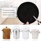 10Pcs 6.5 Inch Charcoal Filters for Kitchen Compost Bin, Replacement Activated Carbon Filters for Countertop Compost Pail Home Bucket Refill Sets, Round