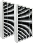 Nispira F1 C01 T02 Carbon Odor Reduction HEPA Filter Replacement For 3M Filtrete Room Air Purifier FAP-C01-F1, FAP-T02-F1, FAPF-F1-O, FAP-C01BA-G1, FAP-T02WA-G1, FAP-ST02W, FAP-ST02N 2 Packs