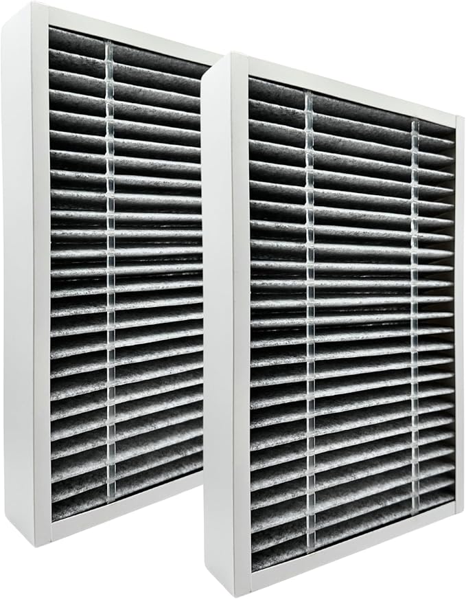 Nispira F1 C01 T02 Carbon Odor Reduction HEPA Filter Replacement For 3M Filtrete Room Air Purifier FAP-C01-F1, FAP-T02-F1, FAPF-F1-O, FAP-C01BA-G1, FAP-T02WA-G1, FAP-ST02W, FAP-ST02N 2 Packs