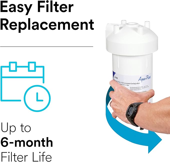 3M Aqua-Pure Under Sink Water Filter System AP200, Full Flow 1.75 Gallons per Minute, Flows Through Cold Water Side of Faucet, Reduces Sediment, Chlorine Taste and Odor