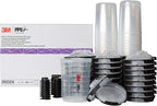 3M PPS 2.0 Spray Gun Cup, Lids and Liners Kit, 26024, Large, 28 Ounces, 200-Micron Filter, Use for Cars, Furniture, House and More, 1 Paint Cup, 50 Disposable Lids and Liners, 32 Sealing Plugs