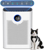 Air Purifiers for Home Large Room up to 3000 ft², VNIUP H14 True HEPA Air Purifier for Bedroom, PM 2.5 Display Air Quality Sensor Air Cleaner for for Whole Home Dorm Room Bedroom Office, ZQA-8000A