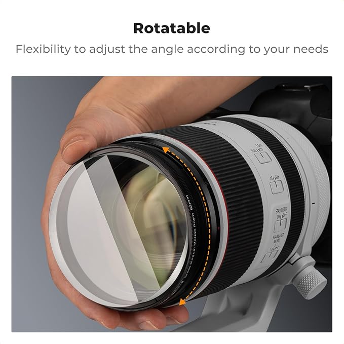 K&F CONCEPT 82mm Unilateral Blur Ghost Motion Filter Super Speed Effects for Camera Lens Clear Optical Glass with Cleaning Cloth