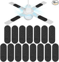 15 Pack Ceiling Fan Filters for Blades, Air Filters with Activated Charcoal, Easy-Stick Universal Fit, Ceiling Fan Air Purifiers for Common Household Contaminants，Unscented