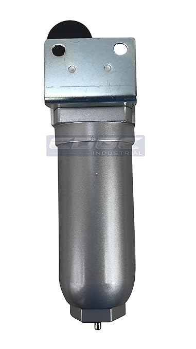 HEAVY DUTY INDUSTRIAL GRADE COALESCING FILTER WITH 0.01u MICRON ELEMENT, 11oz METAL BOWL, REMOVES 99.98% MOISTURE, VAPOR AND OIL FROM COMPRESSED AIR LINES, MANUAL DRAIN (3/4" NPT, 11oz BOWL)
