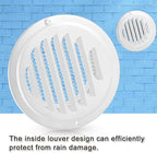 Zonon 36 Pcs Stainless Steel Soffit Vents 4 Inch Round Dryer Vent Cover with Mesh Screen for Home Outdoor Bathroom Wall Ceiling Outside Exterior Exhaust (White)