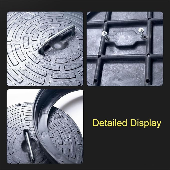 Septic Tank Lids, Manhole Cover with Handle, Sturdy and Pressure-Resistant, Suitable for Green Belts, Residential Areas and Construction Sites(45 cm/18 in)
