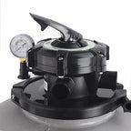 XtremepowerUS 19" Sand Filter with 1.5 Horsepower Above Ground Inground Swimming Pool Pump Media System 4500GPH, Grey/Black