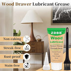 Wood Drawer Wax Lubricant Paste Door Lubricant Wear-Resistant Eliminate Sticking Noise Loosen Drawer Slide Grease for Wood Furniture, Window Track, Sliding Glass Doors, Hinges, 1 oz 1-Pack