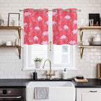 2 Panel Kitchen Cafe Curtains, Desert Camel Sunlight Filtering Nature Air Through, Home Decor Window Covering Tier Curtains for Living Room 55W x 39L inch Summer Sand Camel Animal Vintage Pink