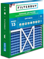 Filterbuy 22x24x5 Air Filter MERV 13 Optimal Smoke & Allergy Defense (1-Pack), Electrostatic Pleated HVAC AC Furnace Filters for Amana, Goodman, and Five Seasons (Actual Size: 22.06 x 23.94 x 5.25)