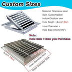 Square Stainless Steel Vent Grille with Removable Filter Mesh, Weatherproof Louver Air Return Vent Cover for Home/Shed/Garage/Roof(28x28in/71x71cm)