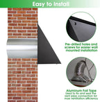 3 Inch Dryer Vent Cover Outside with Mesh and Damper,Wall Vent Exhaust Vent Cover,Metal Dryer Vent Hood Outdoor Exterior Vent Cover External Cap for Dryer Ducting/Range Hood/Laundry/AC Air Vent-Black