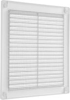 Vent Systems 4.5" x 4.5" Inch (Opening Dimensions) - Pack of 2 - Plastic White Soffit Vent Cover - Flat Square Air Vent Grille - Air Vent Deflector - HVAC 6" x 6" Inch (Overall Dimensions)