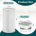 Filter Replacement Fit for Molekule(3 Pack), 1pc H13 HEPA and 2pc Pre-Filter Replacement Fit for Molekule Air Purifier, Efficient Adsorption Air Purifier Fliter Replacement Set Fit for Molecule
