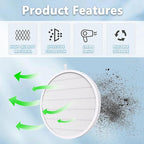 Nail Dust Collector Filter, Replacement Filters Compatible with MelodySusie Nail Dust Collectors Models SPro/XC320J Reusable Dust Filter for Nail Dust Vacuum Machine, Nail Salon, Home Use - 2 pack