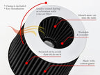 BLACK 6" 152 mm Inlet Short Truck Air Cone Replacement Performance Washable Clamp-On Dry Air Filter (6" Tall)
